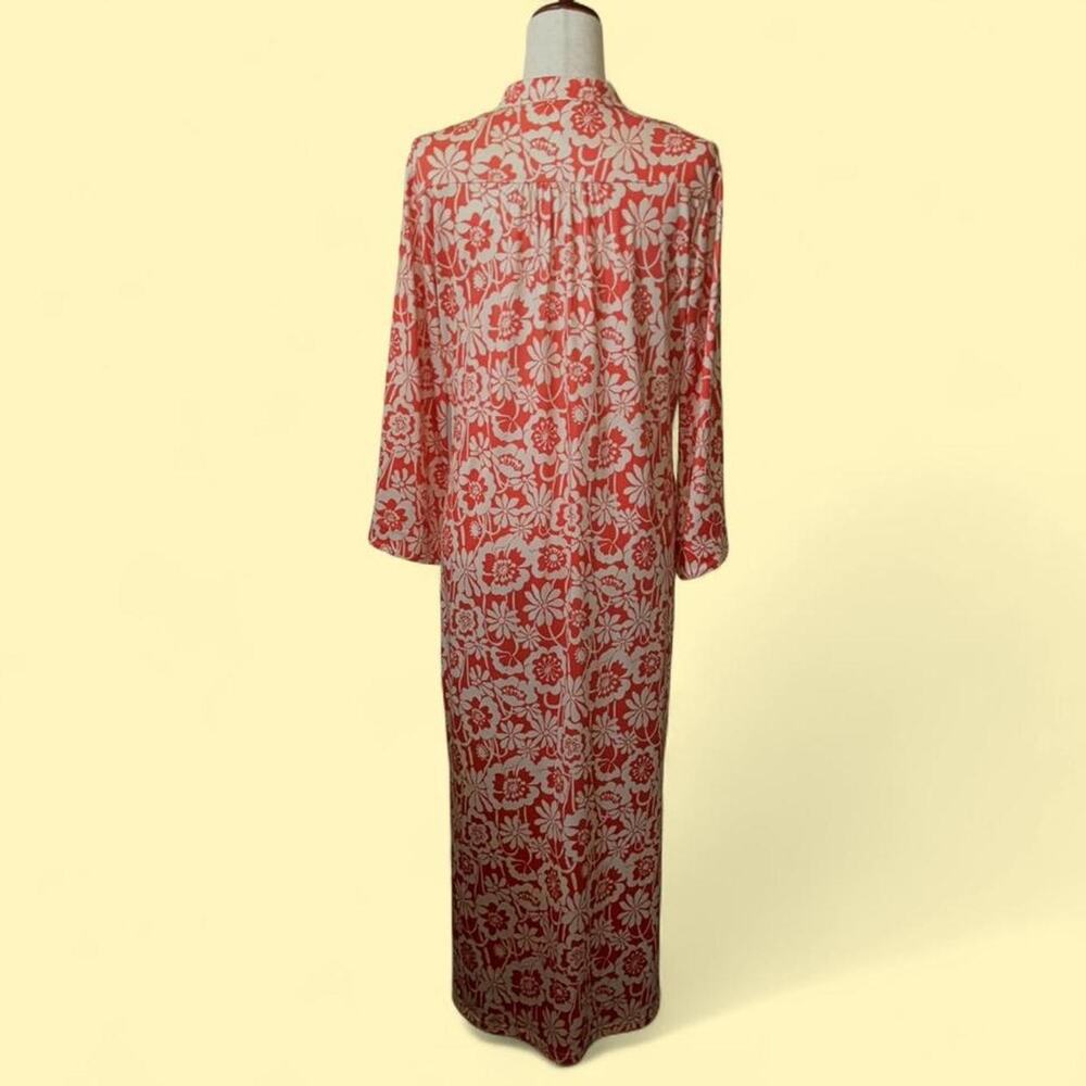 Compania Fantastica Coral and Off White Floral Kaftan/Maxi Dress - Picture 4 of 8